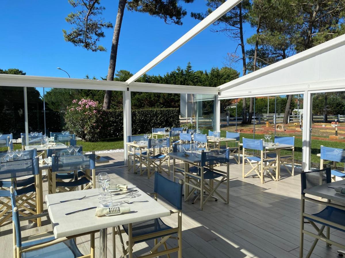 Les Vagues Hotel Restaurant Biscarrosse-Plage Exterior foto