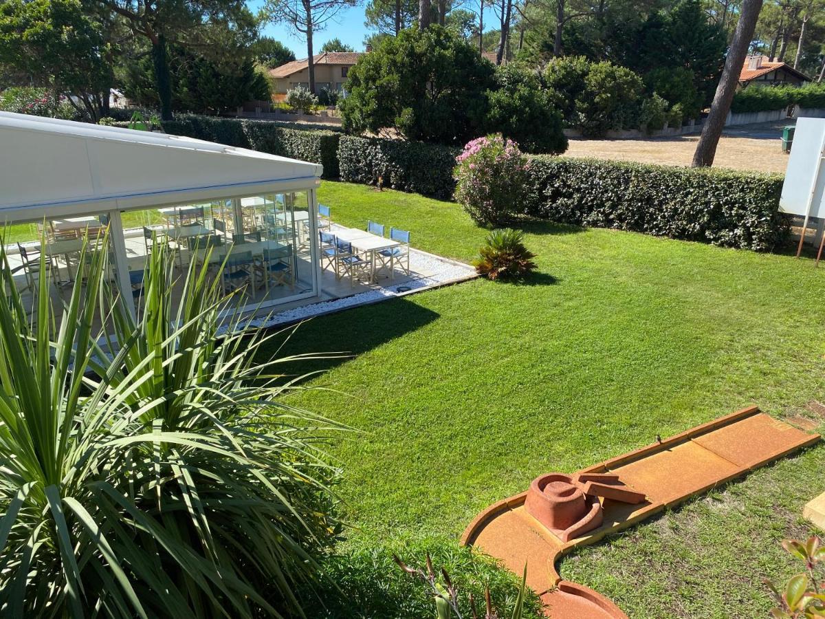 Les Vagues Hotel Restaurant Biscarrosse-Plage Exterior foto